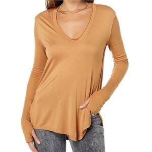 Free People We The Free Fresh And Clean Long Sleeve Golden Nugget Size XS